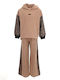 Kids' Set with Pants Winter 2pcs Beige Animal