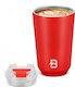 Uncle George Uncle George Stainless Steel Aluminum Thermos Bottle BPA Free 355ml Red