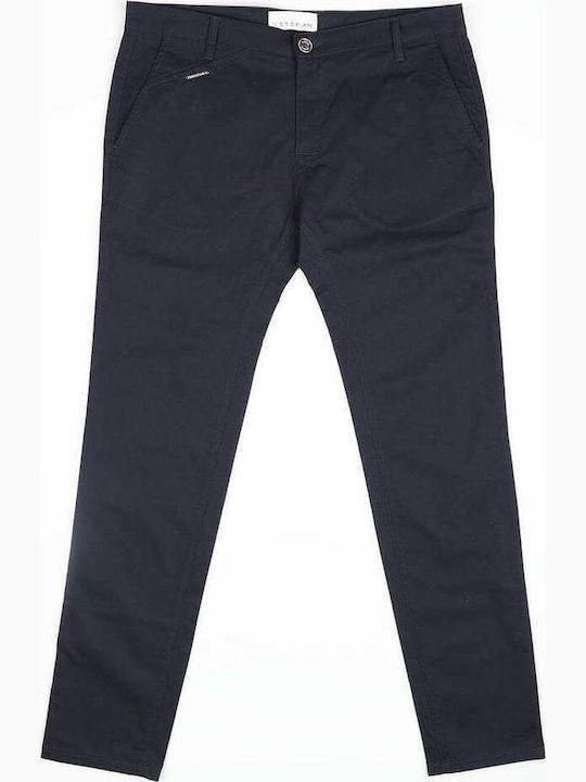 Stefan Fashion Hose Chino Elastisch Blue