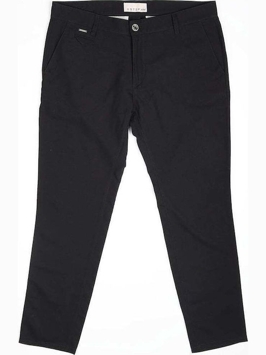 Stefan Fashion Παντελόνι Chino Ελαστικό Μαυρο