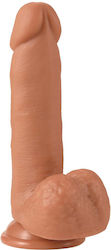 Dildo realist cu Testicule și Ventuză Flesh