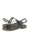 Flache Sandalen für Damen in Schwarz Farbe