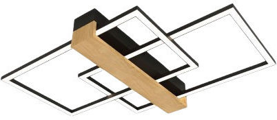 Vivalux Ceiling Mount Light 54cm Black with Integrated LED