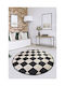 Conceptum Hypnose Dama Rug Round Black-white