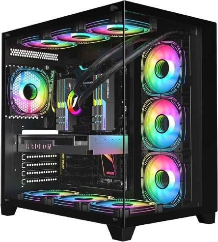 Vengeance Gotham-Z58 Ryzen Гейминг Настолен компютър (Ryzen 7-5700X/32GB DDR4/1.0TB SSD/GeForce RTX 4060/Без операционна система)