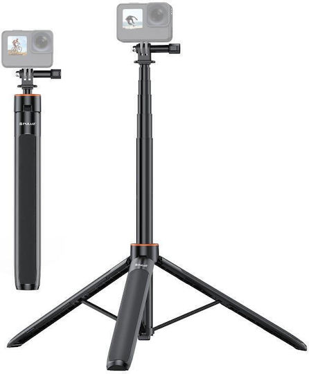 Puluz Action Camera 1.4 Meter Selfie Stick Tripod Live Streaming Base Video Recording Black