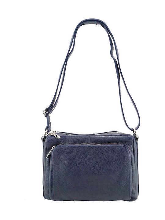 Mybag Leder Damentasche Umhängetasche Blau