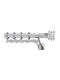 Enis by Domus Metallic Curtain Pole Parnassos Double with Rod 160cm Nickel Matte