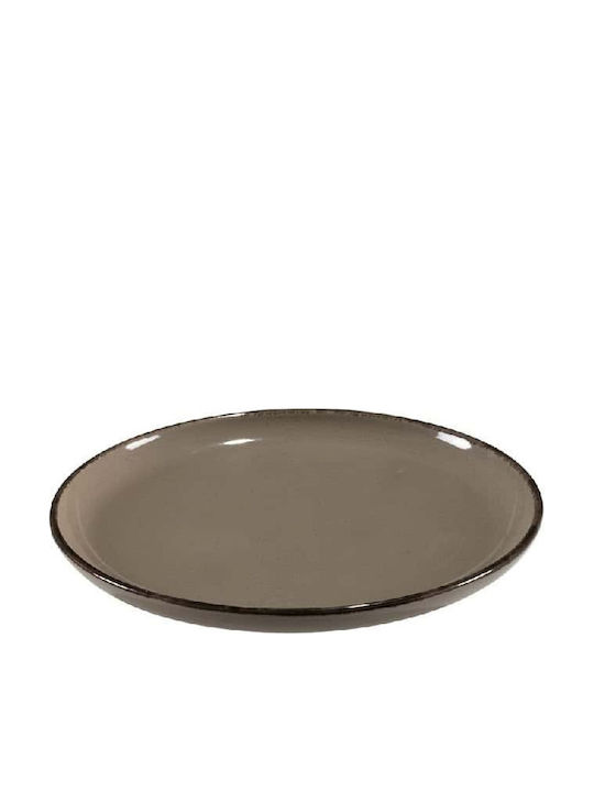 Espiel Plate Desert Ceramic Brown with Diameter 22cm