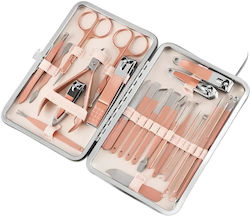 Set Manichiură / Pedichiură 24 Unelte – Pachet Profesional Complet de Îngrijire a Unghiilor Mâini și Picioare Acasă Sau La Salon