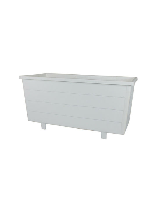 Sic Plast Ζαρντινιέρα Πλαστική Λευκή 51.5x25.5x...