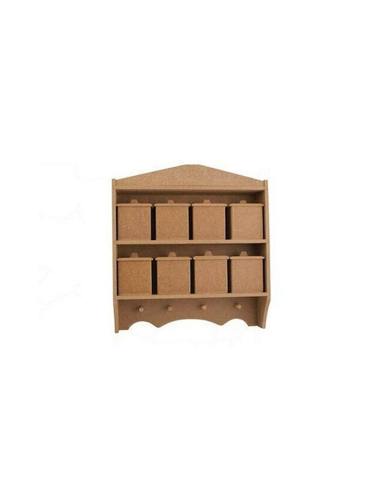 Wandmontage Holz Regal 10x35x38cm