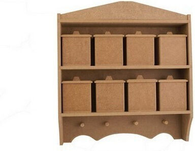 Wandmontage Holz Regal 10x35x38cm