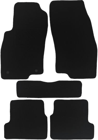 Set of Front and Rear Mats 5pcs for Fiat Punto Evo 2009 Black