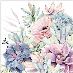 Decoupage Napkin Succulent Love 1 Piece
