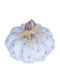 Decorative White Polka Dot Pumpkin 17cm