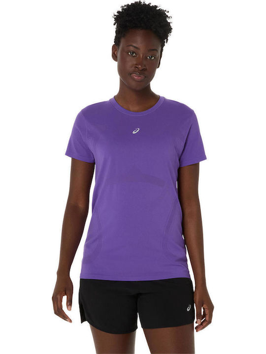 Road Seamless Ss Women's Blouse Short Sleeve Purple