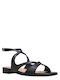 Women's Flat Sandals in Black Color