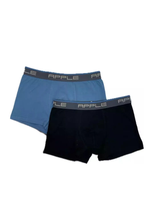 Apple Boxer Ανδρικά Μποξεράκια Μπλε 2Pack