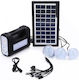 Foxmag24 Solar Batterieladegerät Kit Lampe Taschenlampe Usb 3 Birnen 6v 4ah