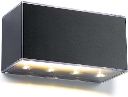123led Wall Mounted Solar Light 40lm Warm White 3000K with Photocell IP54