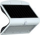 123led Επιτοίχιο Ηλιακό Φωτιστικό 4W 800lm Θερμό Λευκό 3000K με Αισθητήρα Κίνησης και Φωτοκύτταρο IP65