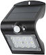 123led Επιτοίχιο Ηλιακό Φωτιστικό 1.5W 220lm Θερμό Λευκό 3000K με Αισθητήρα Κίνησης και Φωτοκύτταρο IP65