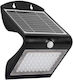123led Wall Mounted Solar Light 4W 500lm Warm White 3000K with Motion Sensor and Photocell IP65