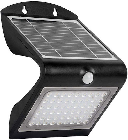 123led Wall Mounted Solar Light 4W 500lm Warm White 3000K with Motion Sensor and Photocell IP65