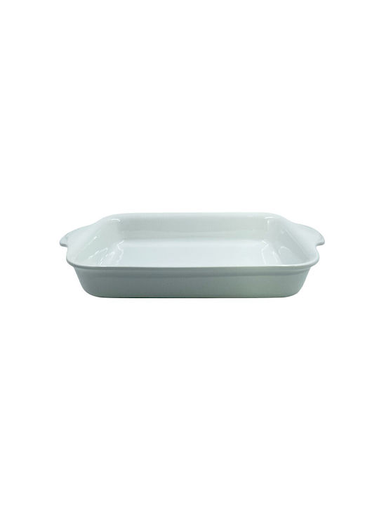 Karvounis Rectangular Vas de Gătit Rezistent la Căldură din Porțelan 25cm 1buc