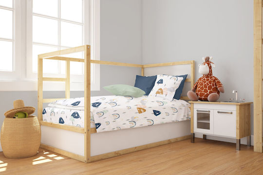 Dimcol Duvet Crib Cotton White 120x160cm