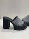 Sandalen Black Print