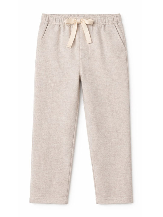 Kinder Hose Chino Leinen Beige