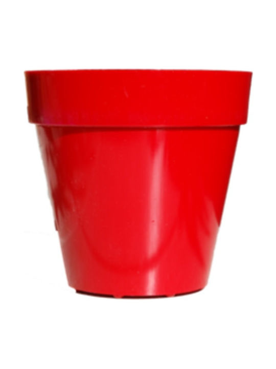 Sic Plast Deco Γλάστρα Κόκκινη 10x10x9.5εκ.