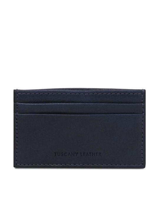 Tuscany Leather Ανδρικό Πορτοφόλι Καρτών Μπλε