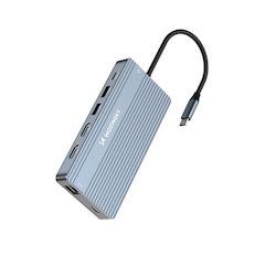 Wozinsky WDS03Y5S USB-C Docking Station με HDMI 4K PD Ethernet