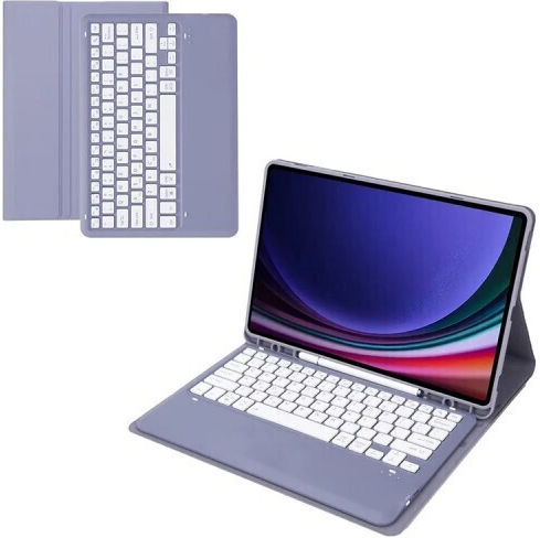 Flip Cover with Keyboard in International English Purple (Lenovo Tab K11 Plus) 53390
