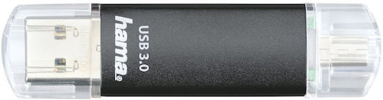 Hama USB-Stick Hama Twin Laeta USB 3.0 16 GB Schwarzes