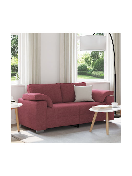 Three-Seater Couch Red 219x77x82cm
