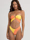 Bikini Set Strapless Top & Brazil Bottom Orange