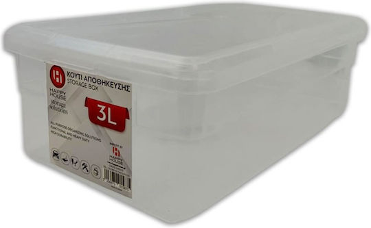 Happy House Plastic Storage Box with Lid 3L