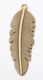 Metal Feather Pendants 44x14x1 Mm 3 Pc