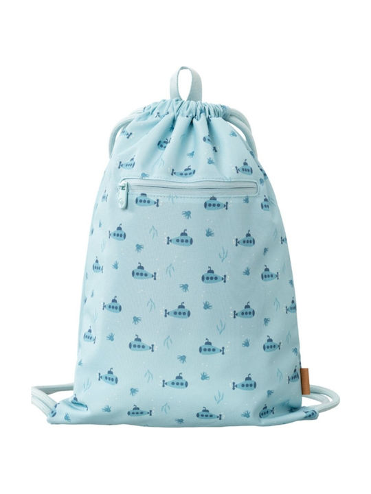 Fresk Kinder Rucksack Beuteltasche Blau 38cmx27...