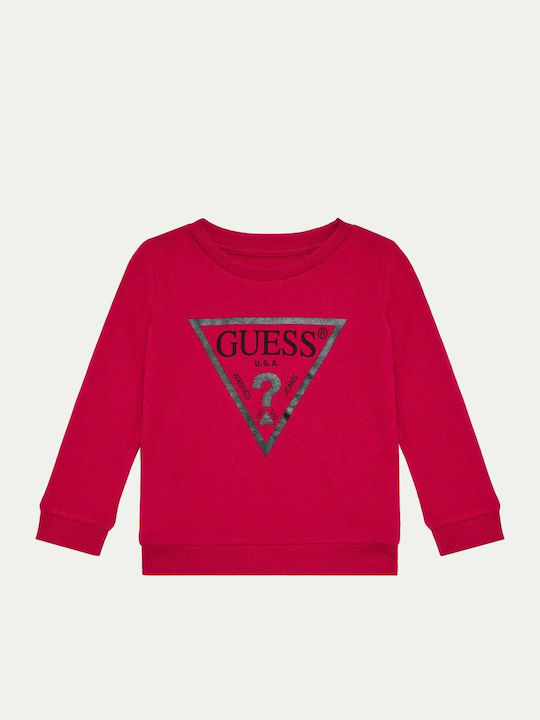 Guess Fleece Παιδικό Φούτερ Μπορντό Core
