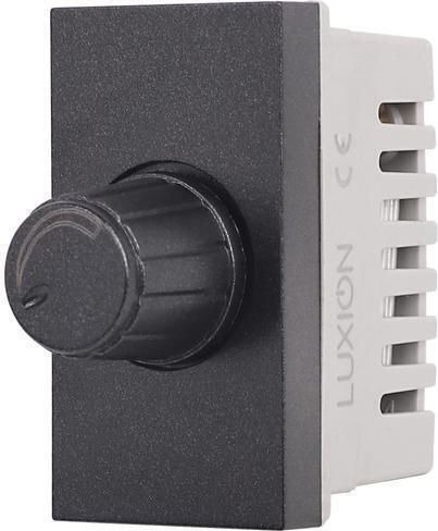Luxion Διακόπτης Dimmer χωρίς Πλαίσιο Κλασικός Περιστροφικός 300W σε Μαύρο Χρώμα