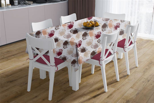 Dimcol Set 2 Bucăți Leaves 467 Rezistent la pete Maro 140x220cm