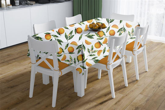 Dimcol Σετ 2τμχ Oranges 474 Αλέκιαστο White-orange 140x140εκ.