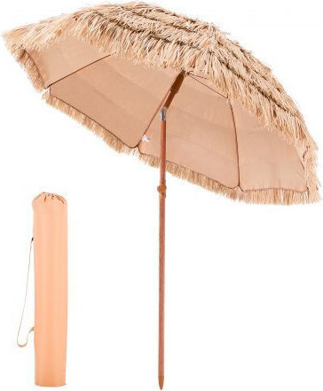 Vevor Umbrelă Pliabilă De Plajă Din Aluminiu Diametru 1.981m Bej