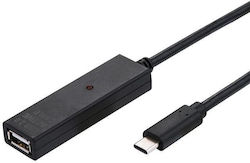 Cable Roline Value 12.99.1114 From Usb C M To Usb A F 20m Black