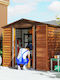 Metallische Gartenhaus mit Lüftungsschlitzen M2.3xB1.5xH2m